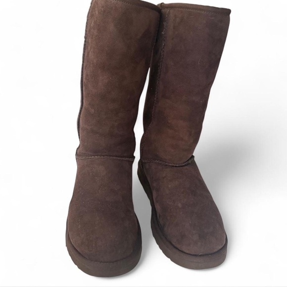 Chocolate Brown Tall Ugg Boots - Picture 4 of 9